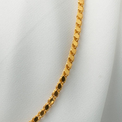 22K Yellow Gold Aleppo Weave Chain 55 cm