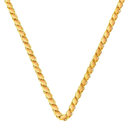 22K Yellow Gold Aleppo Weave Chain 65 cm