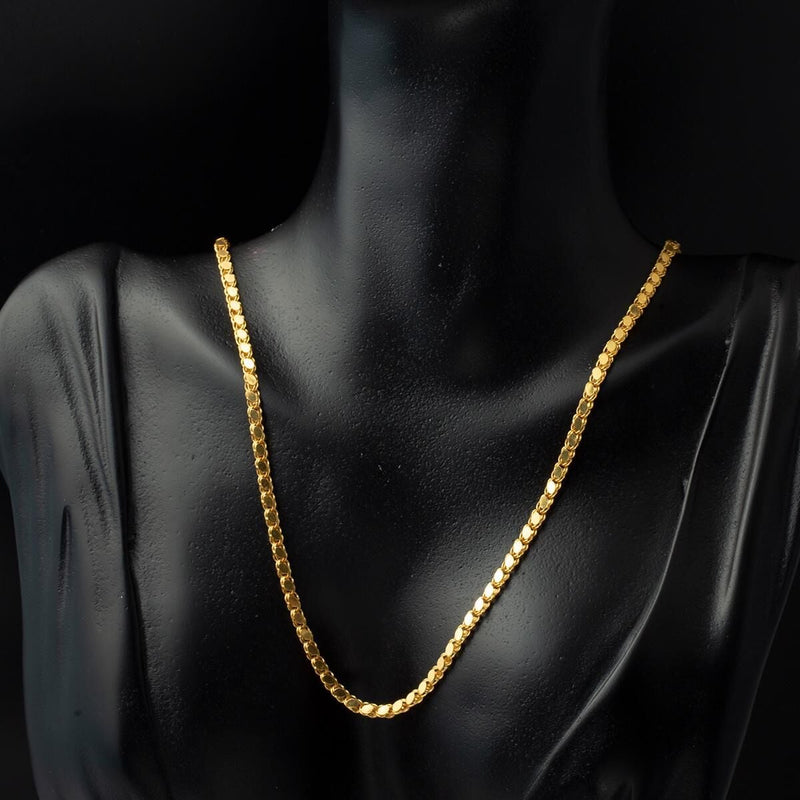 22K Yellow Gold Aleppo Weave Chain 65 cm
