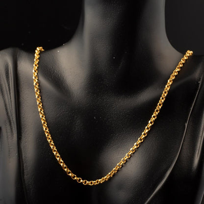 14K Yellow Gold Hoop Chain 50 cm