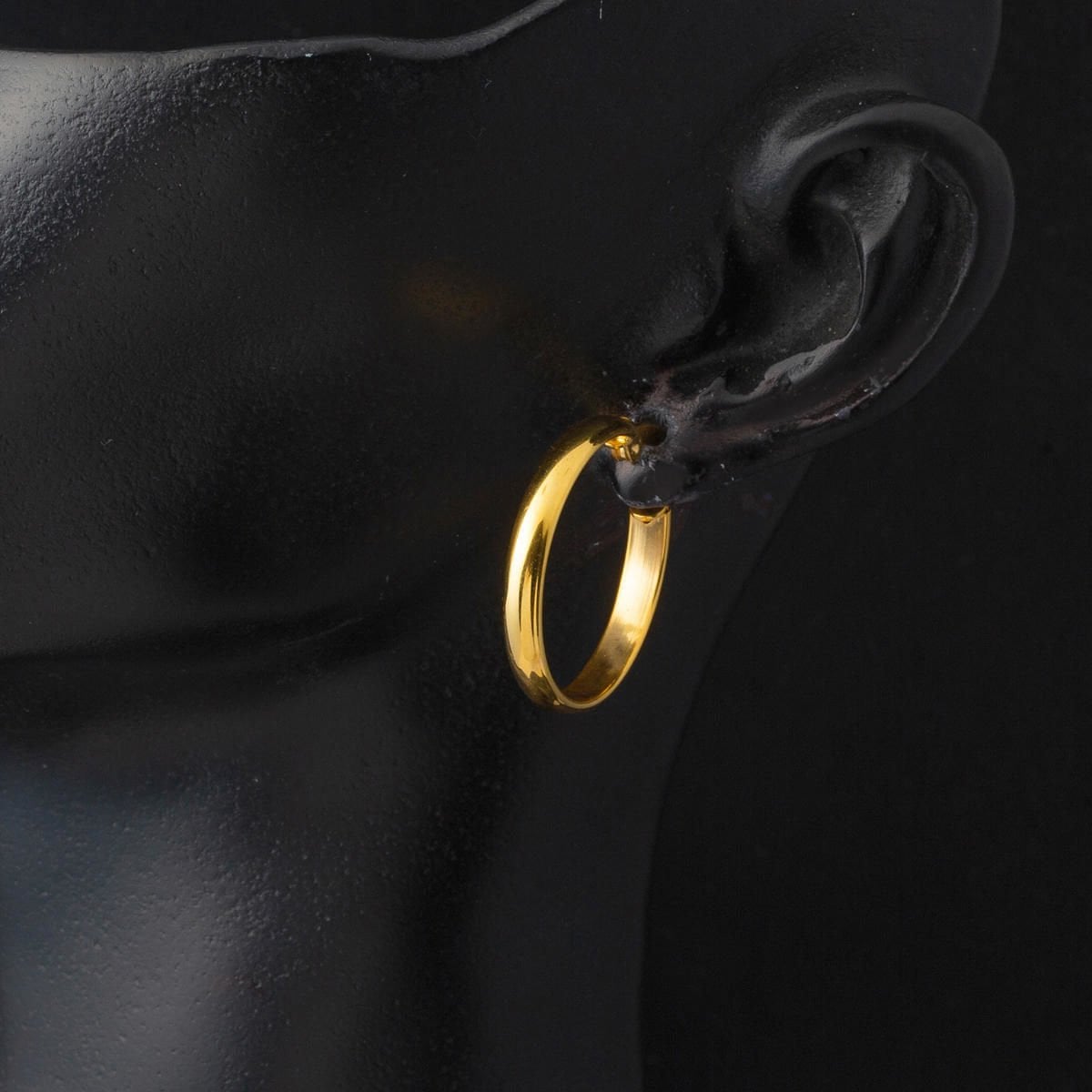 22K Yellow Gold Hoop Earrings