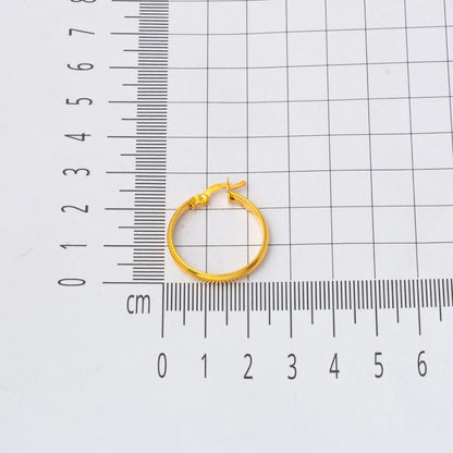 22K Yellow Gold Hoop Earrings