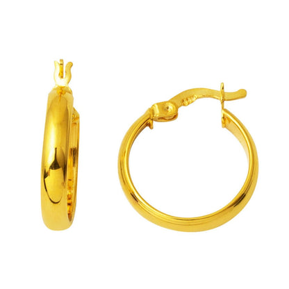 22K Yellow Gold Hoop Earrings