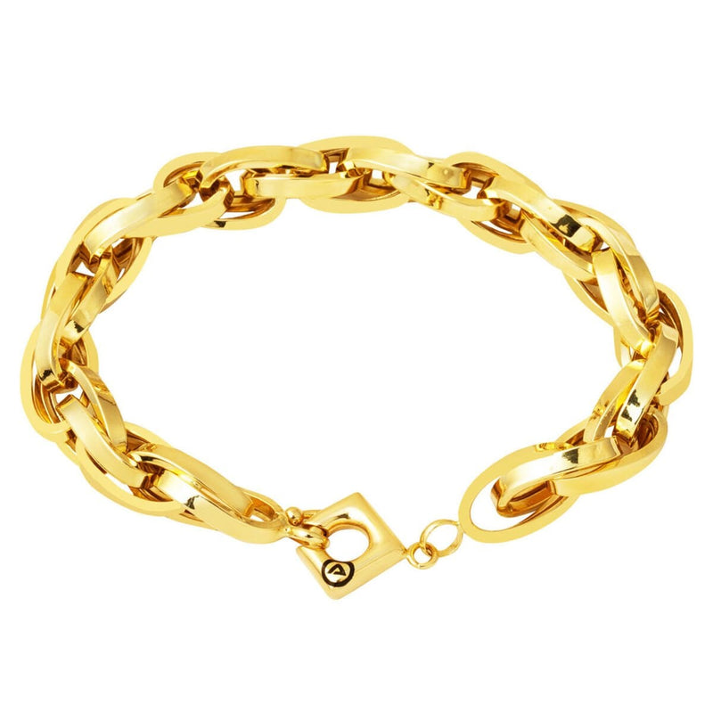 14K Yellow Gold Braided Hoop Women's Bracelet