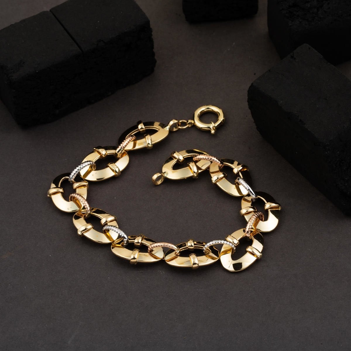 14K Yellow Gold Hoop Bracelet