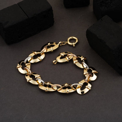 14K Yellow Gold Hoop Bracelet