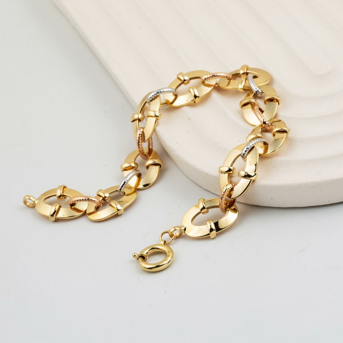 14K Yellow Gold Hoop Bracelet