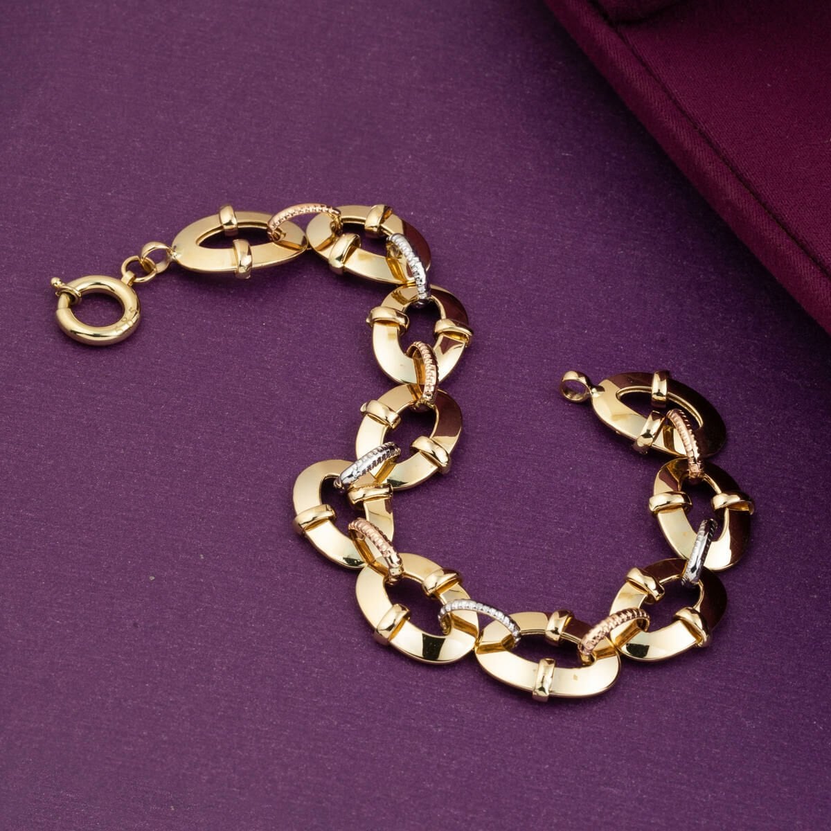 14K Yellow Gold Hoop Bracelet