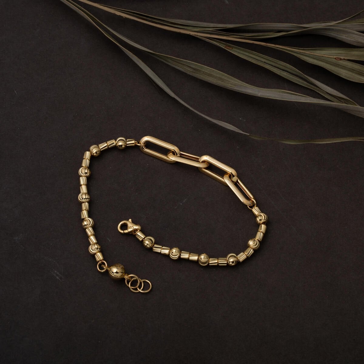 14K Yellow Gold Italian Hoop ID Bracelet
