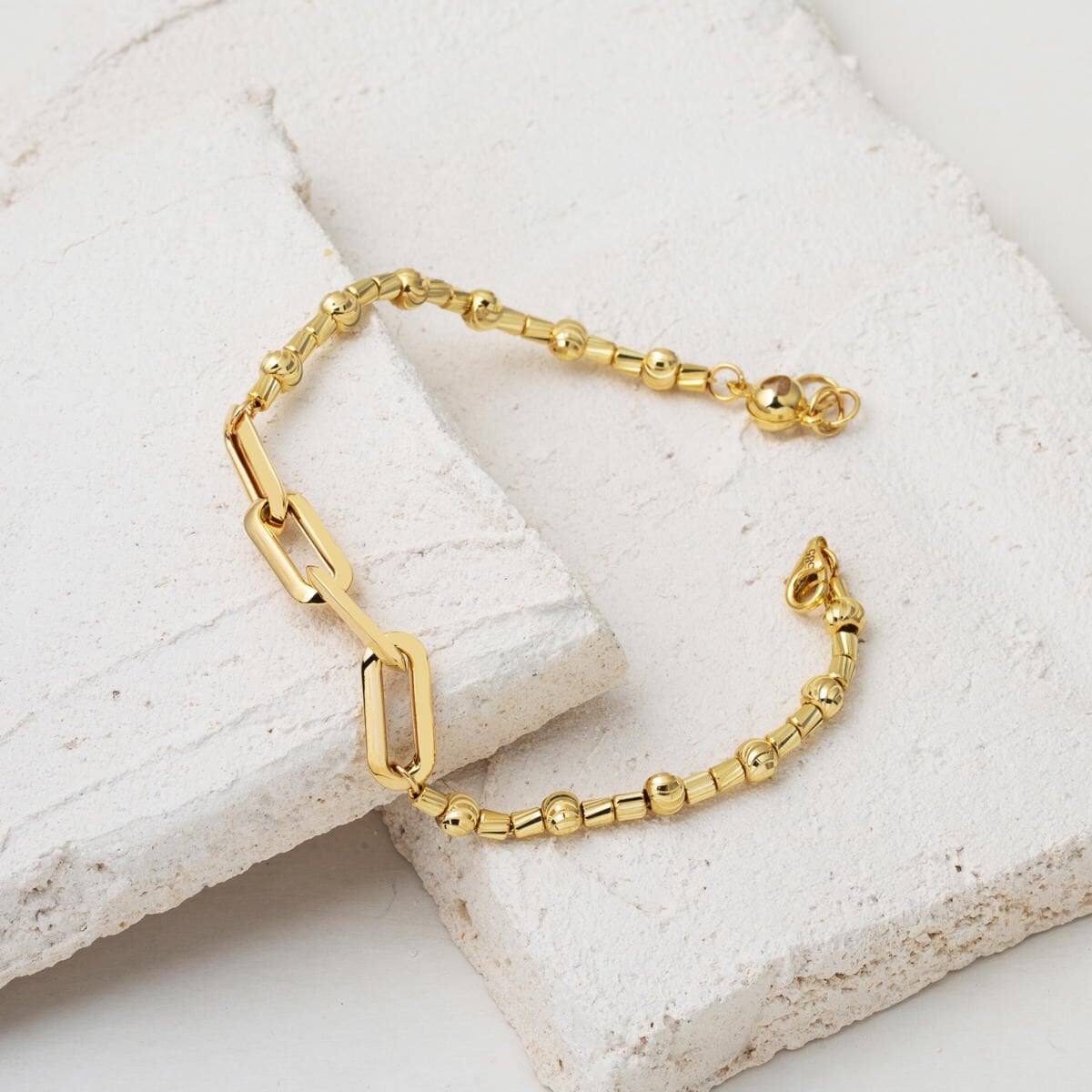 14K Yellow Gold Italian Hoop ID Bracelet