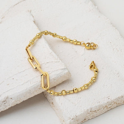 14K Yellow Gold Italian Hoop ID Bracelet