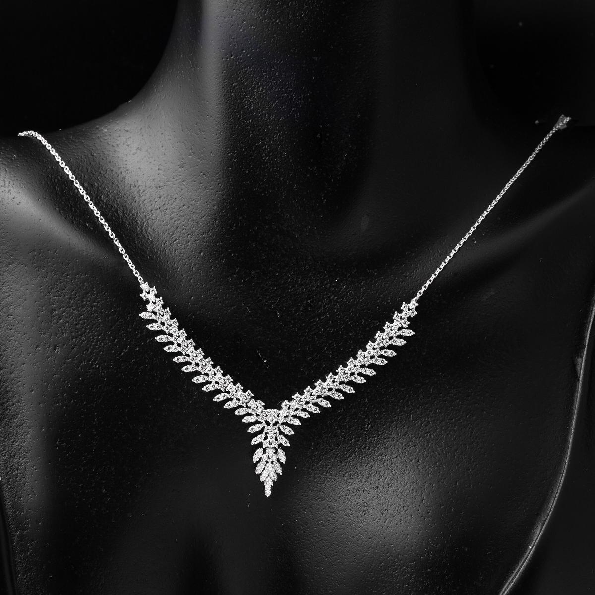 14K White Gold Honeysuckle Cubic Zirconia Jewelry Set