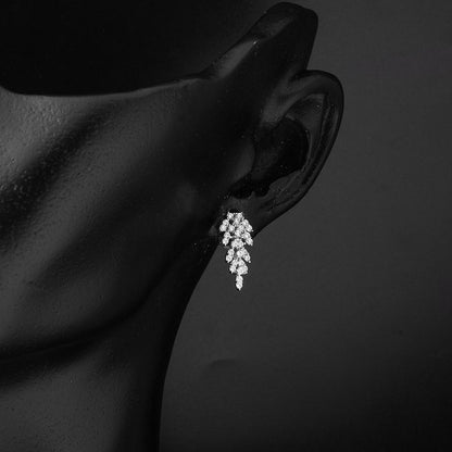 14K White Gold Honeysuckle Cubic Zirconia Jewelry Set