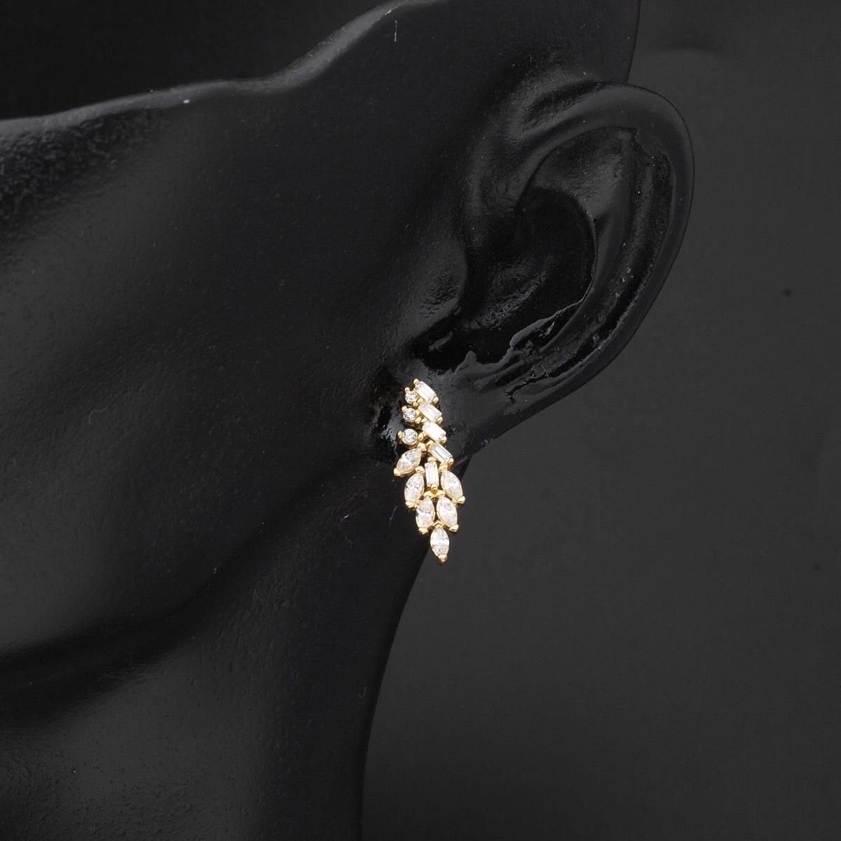 14K Two-Tone Gold Honeysuckle Cubic Zirconia Engagement Set