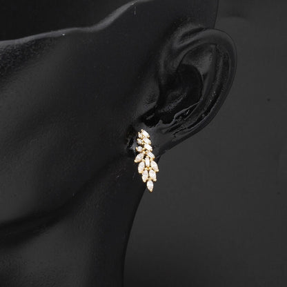 14K Two-Tone Gold Honeysuckle Cubic Zirconia Engagement Set