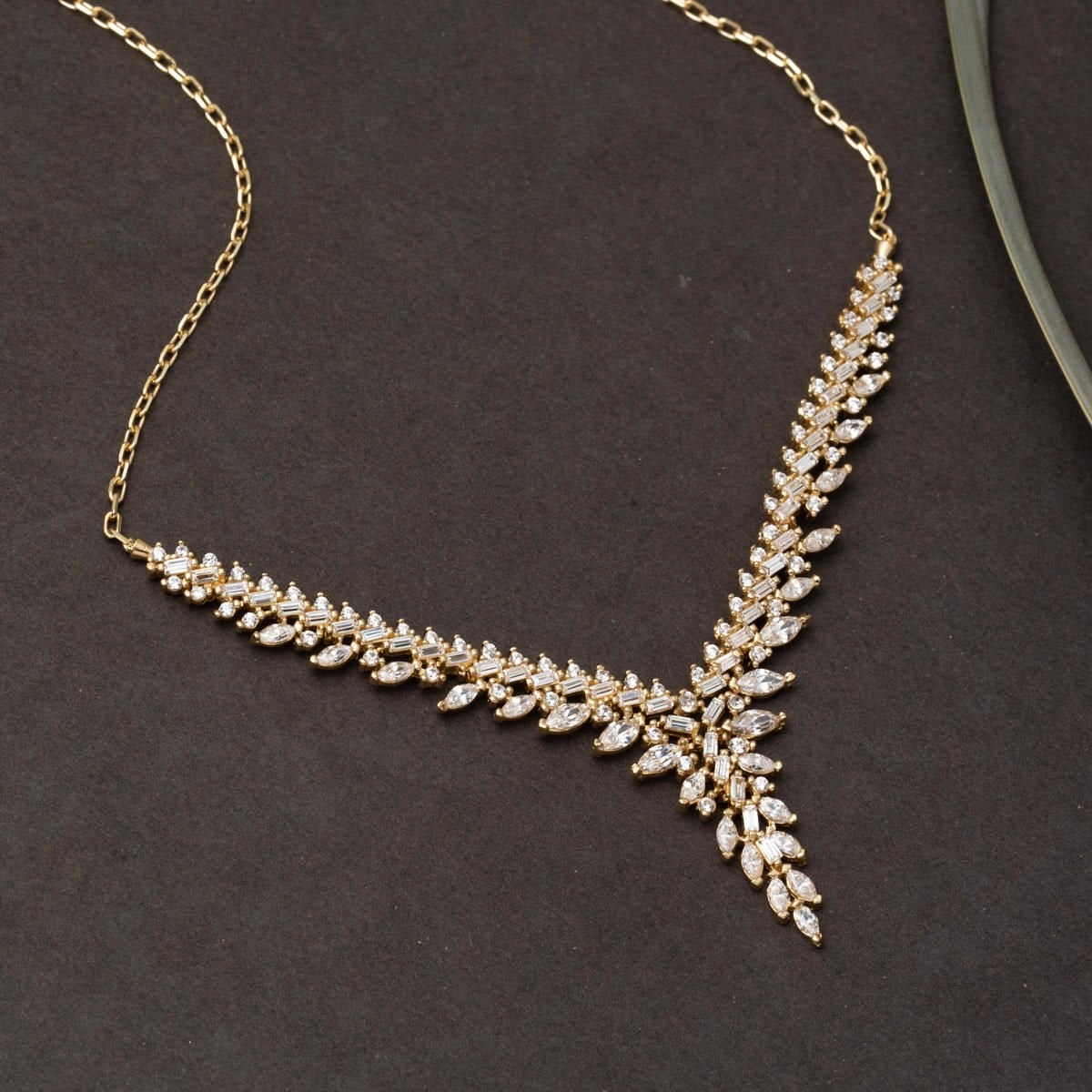 14K Two-Tone Gold Honeysuckle Cubic Zirconia Engagement Set