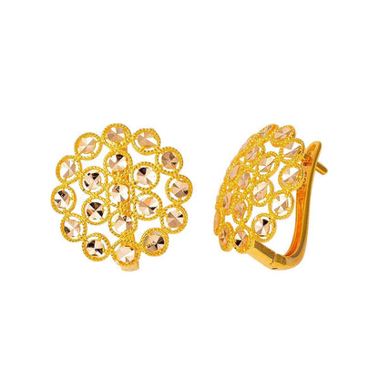 14K Yellow Gold Harem J-Hoop Earrings