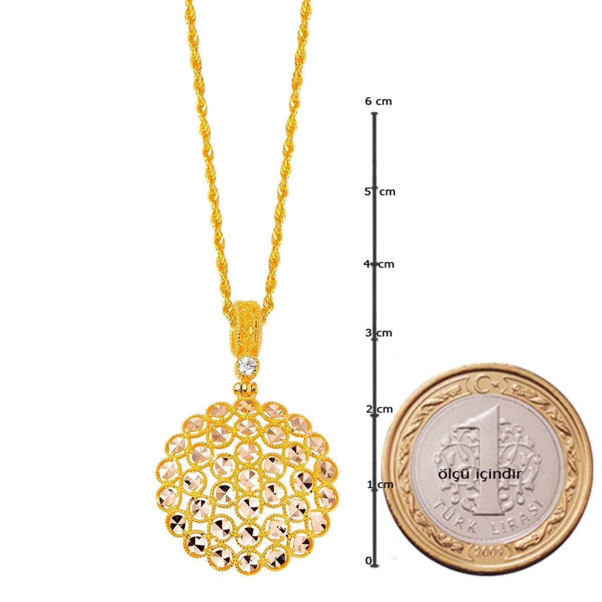 14K Yellow Gold Harem 3-Piece Cubic Zirconia Jewelry Set