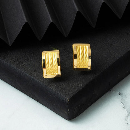 14K Yellow Gold Mesh Earrings