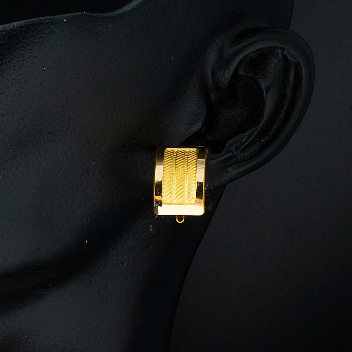 14K Yellow Gold Mesh Earrings