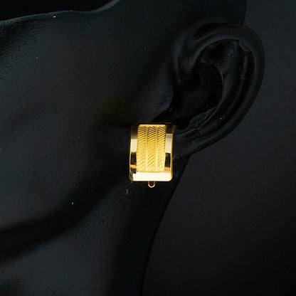 14K Yellow Gold Mesh Earrings