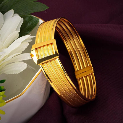 22K Yellow Gold Mesh Hinged Cuff Bangle (21.72 g)