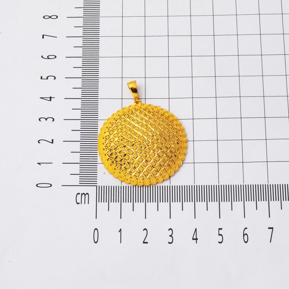 22K Yellow Gold Mesh Design Chain Necklace