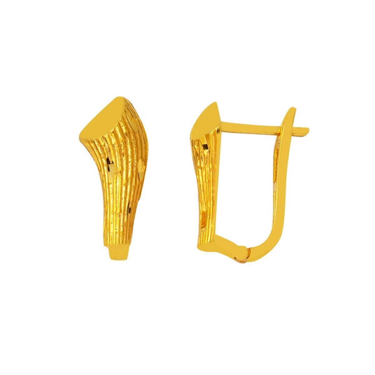 22K Yellow Gold Life Tree Earrings