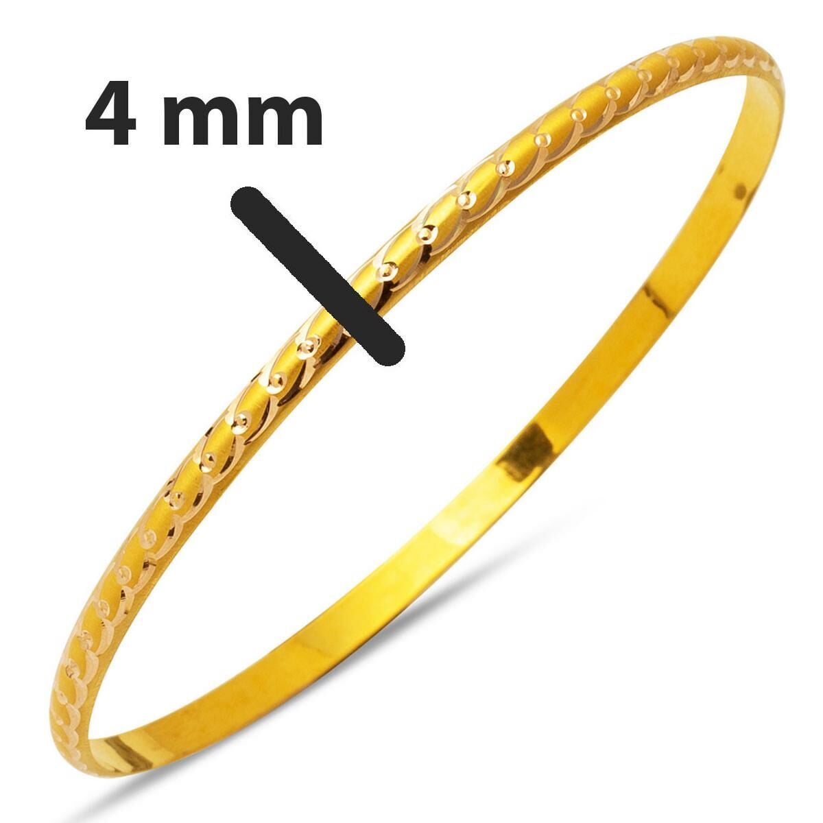 14K Yellow Gold Gift Wedding Bangle
