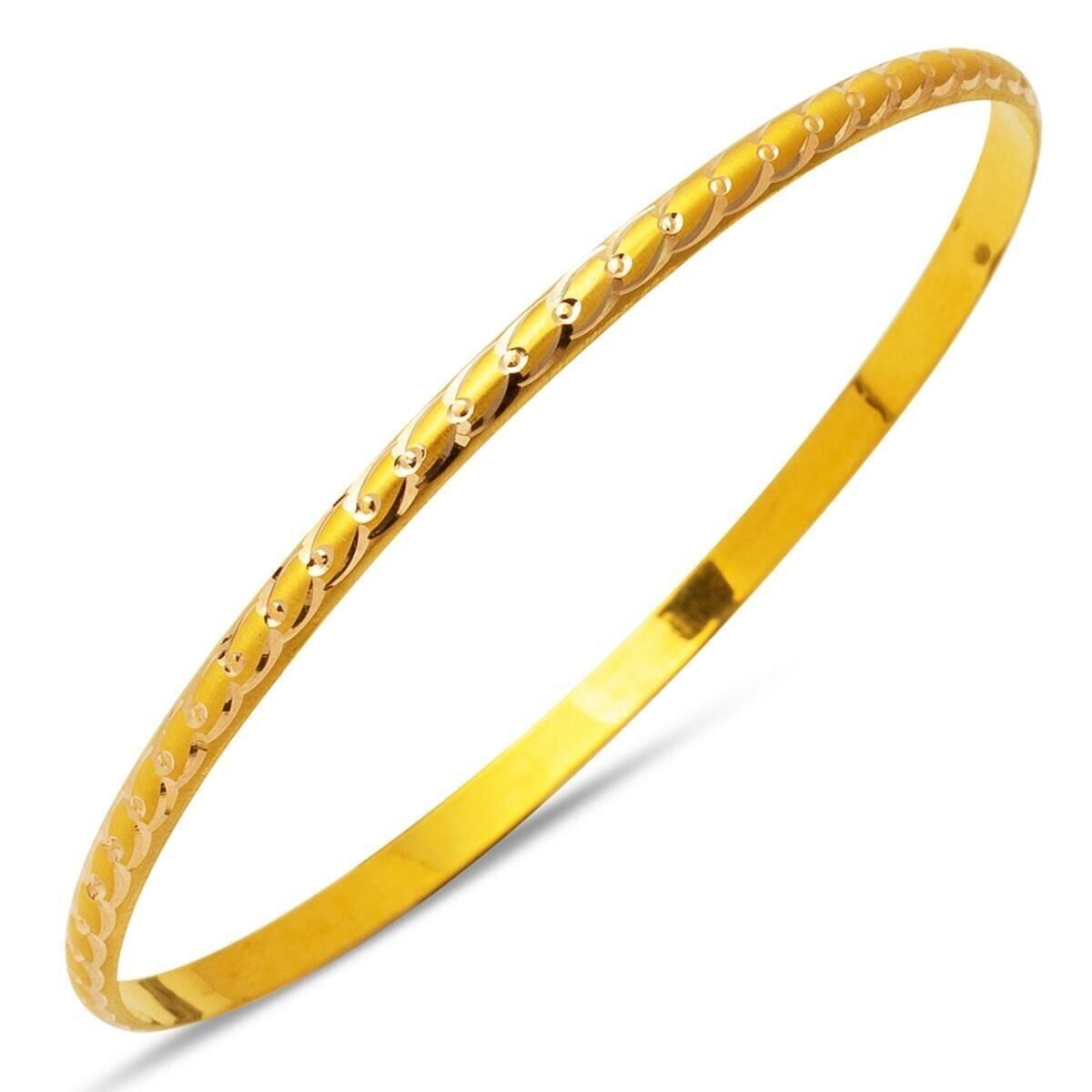 14K Yellow Gold Gift Wedding Bangle