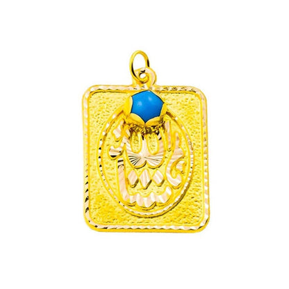 14K Yellow Gold Gift Mashallah Bead Pendant