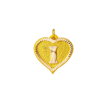 14K Yellow Gold Gift Initial I Pendant