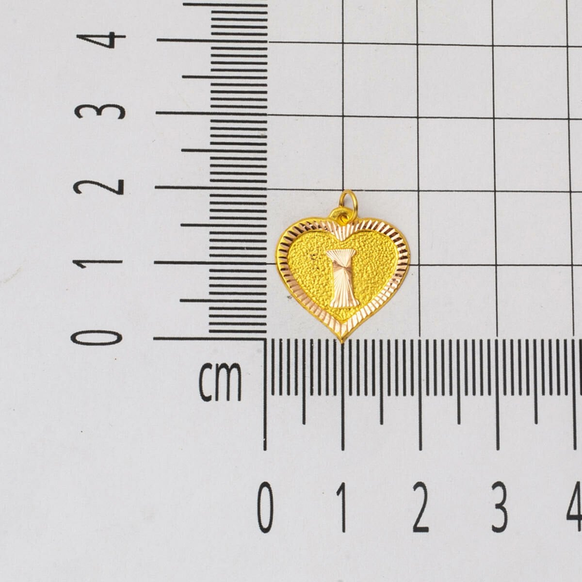 14K Yellow Gold Gift Initial I Pendant