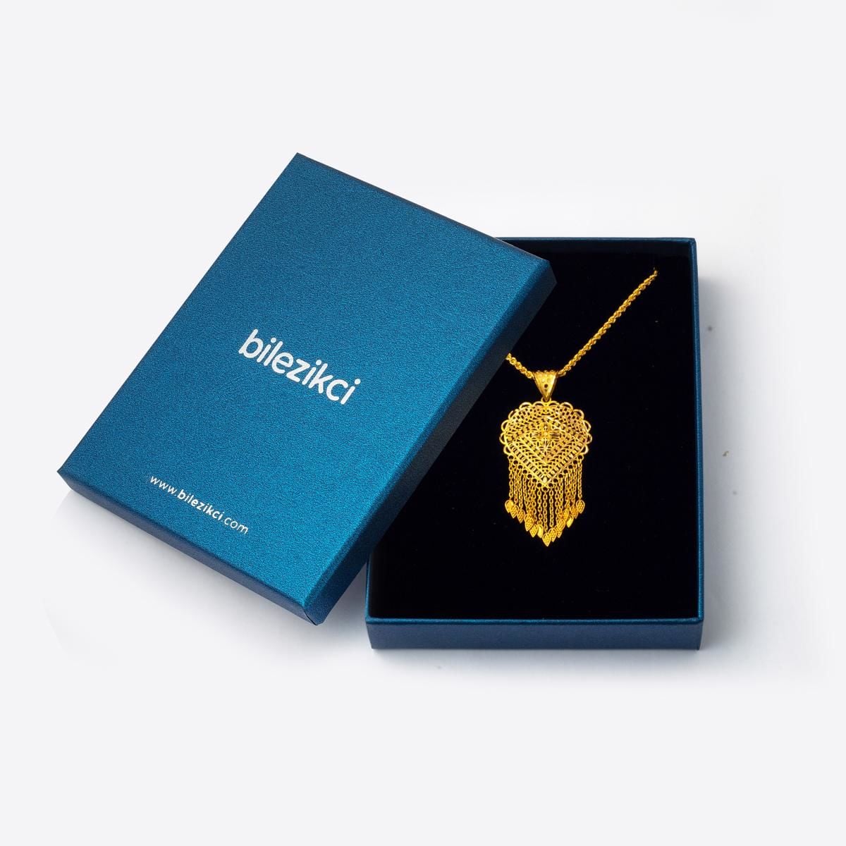 22K Yellow Gold Indian Style Necklace