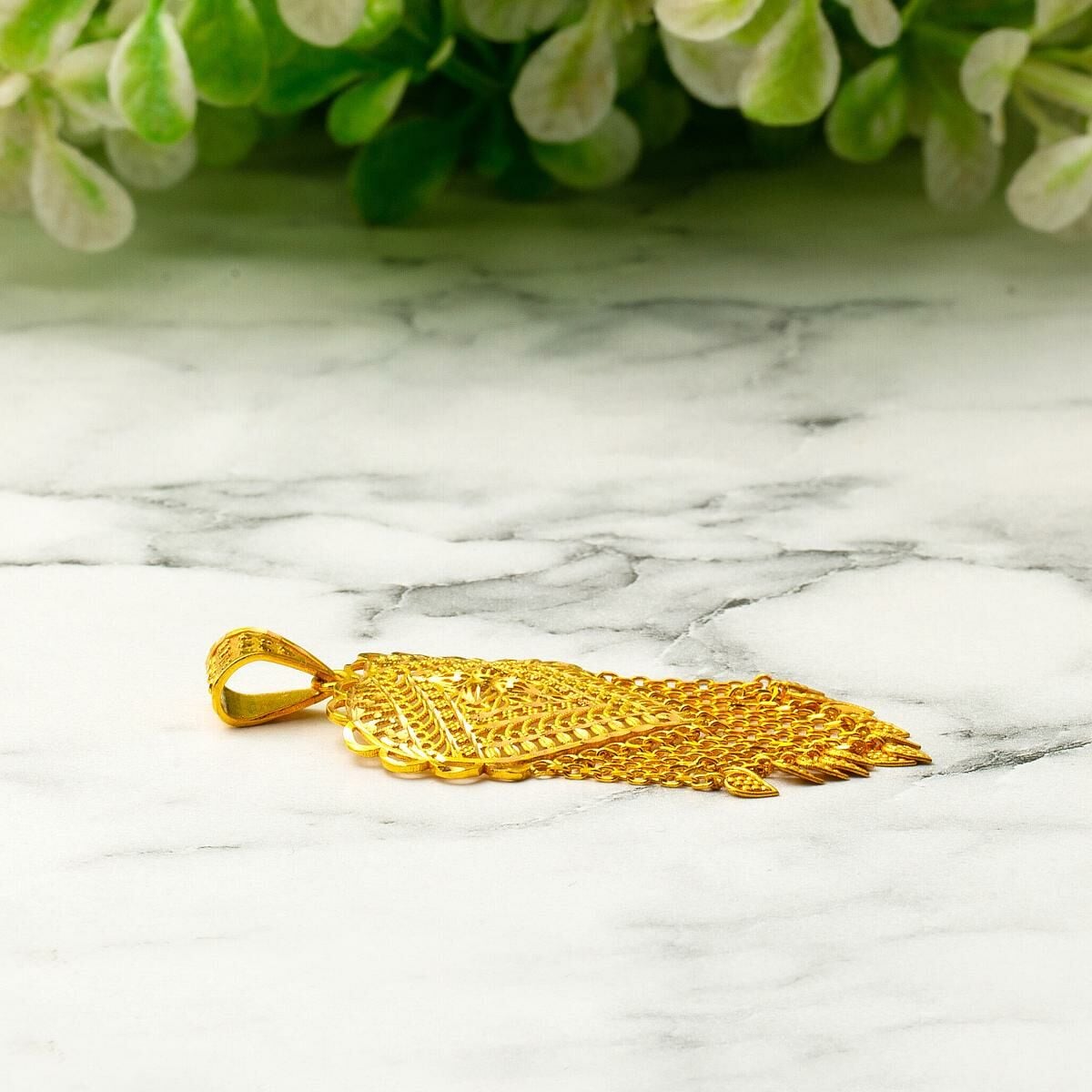 22K Yellow Gold Indian Style Necklace