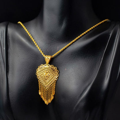 22K Yellow Gold Indian Style Necklace