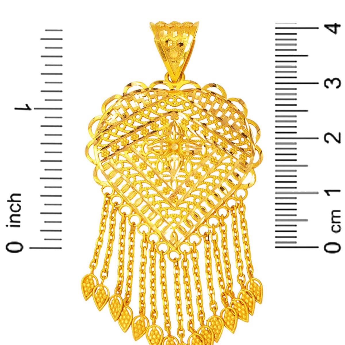 22K Yellow Gold Indian Style Necklace