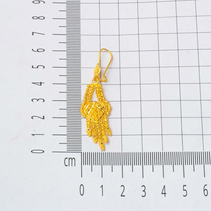 22K Yellow Gold Indian Style Earrings (8.7 g)