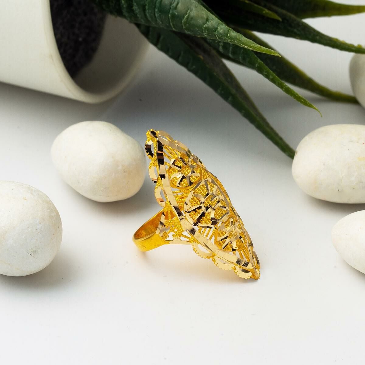 14K Yellow Gold Indian Style Ring
