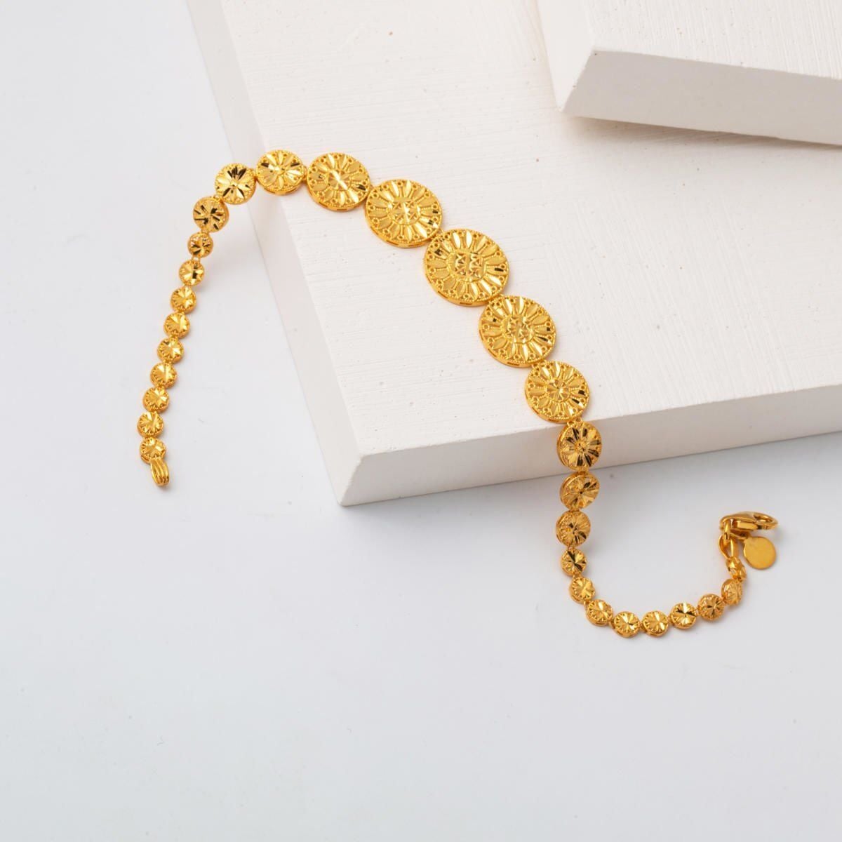22K Yellow Gold Hittite Flower of Life Bracelet