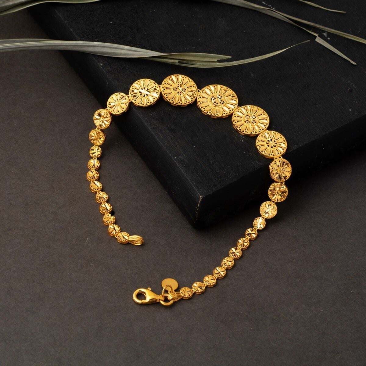 22K Yellow Gold Hittite Flower of Life Bracelet