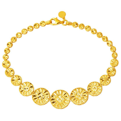 22K Yellow Gold Hittite Flower of Life Bracelet