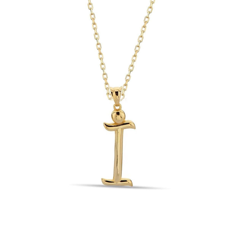 14K Yellow Gold I Initial Necklace (2.15 g)