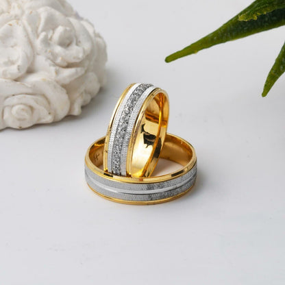14K Yellow Gold Puffed Interior Men's Wedding Band