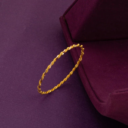 22K Yellow Gold Double Twisted Bangle (11 g)