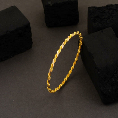 22K Yellow Gold Double Twisted Bangle (11.25 g)