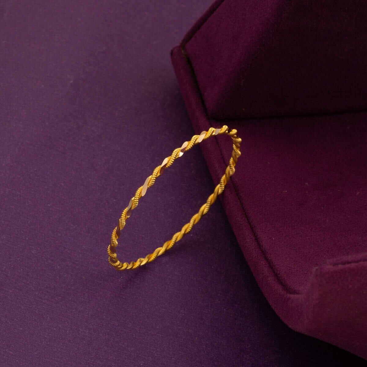 22K Yellow Gold Double Twisted Bangle (11.25 g)