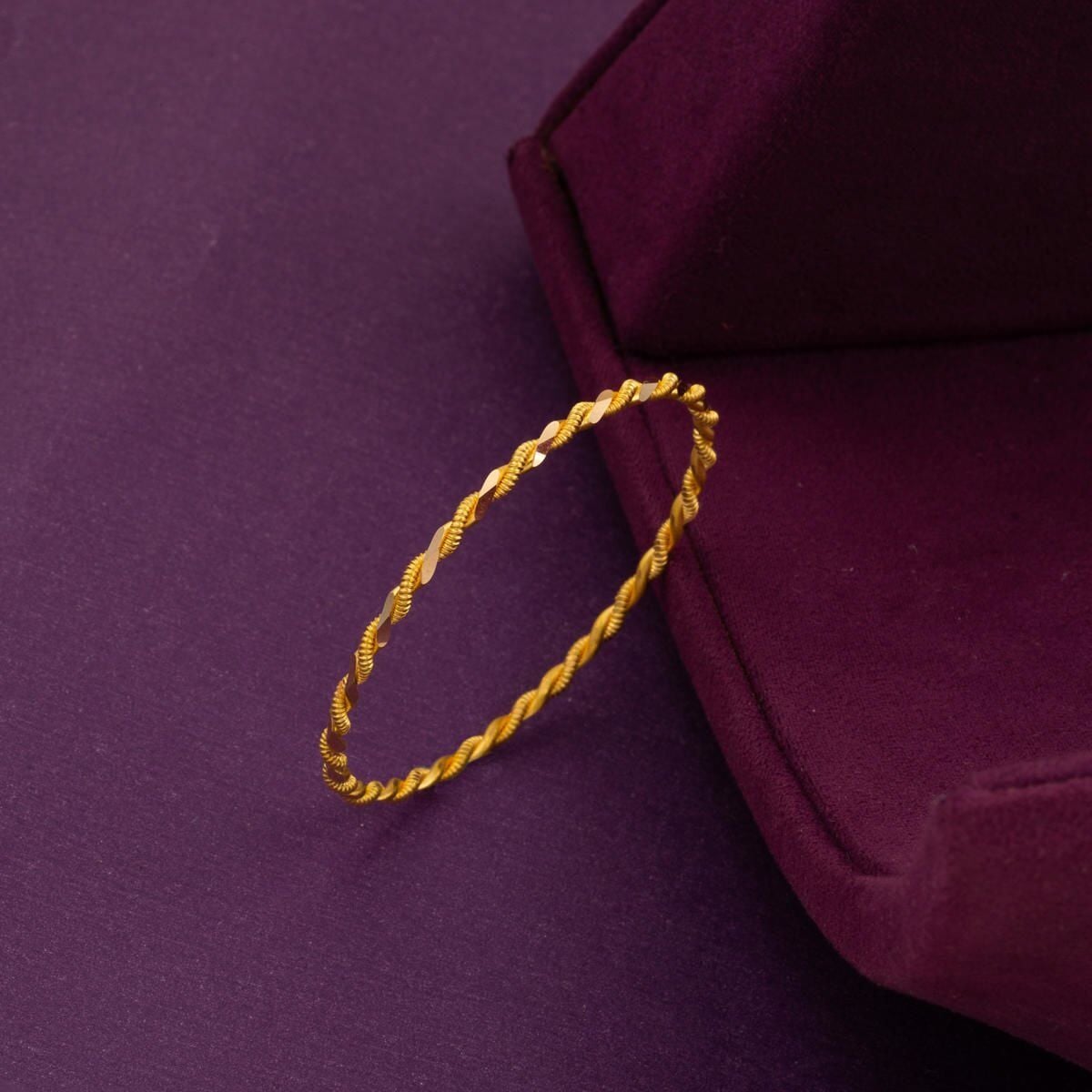 22K Yellow Gold Double Twisted Bangle (7.15 g)