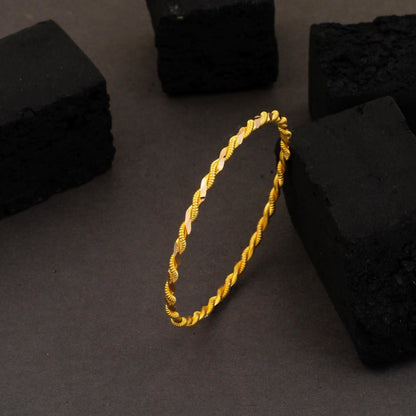 22K Yellow Gold Double Twisted Bangle (8.1 g)