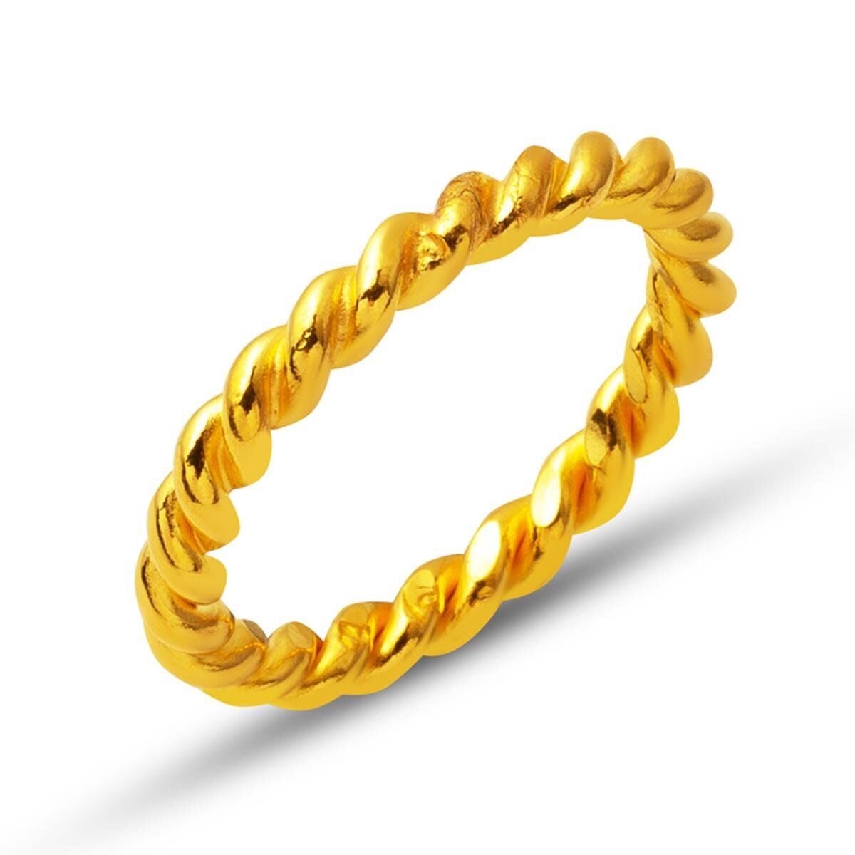 22K Yellow Gold Double Twisted Ring